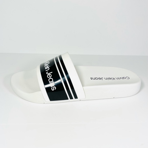 Calvin Klein Jeans Mens Sandals Slides Black/White